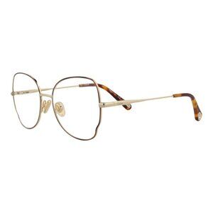 Chloé Womens Round/Oval Havana Gold Transparent Fashion Designer Eyewear